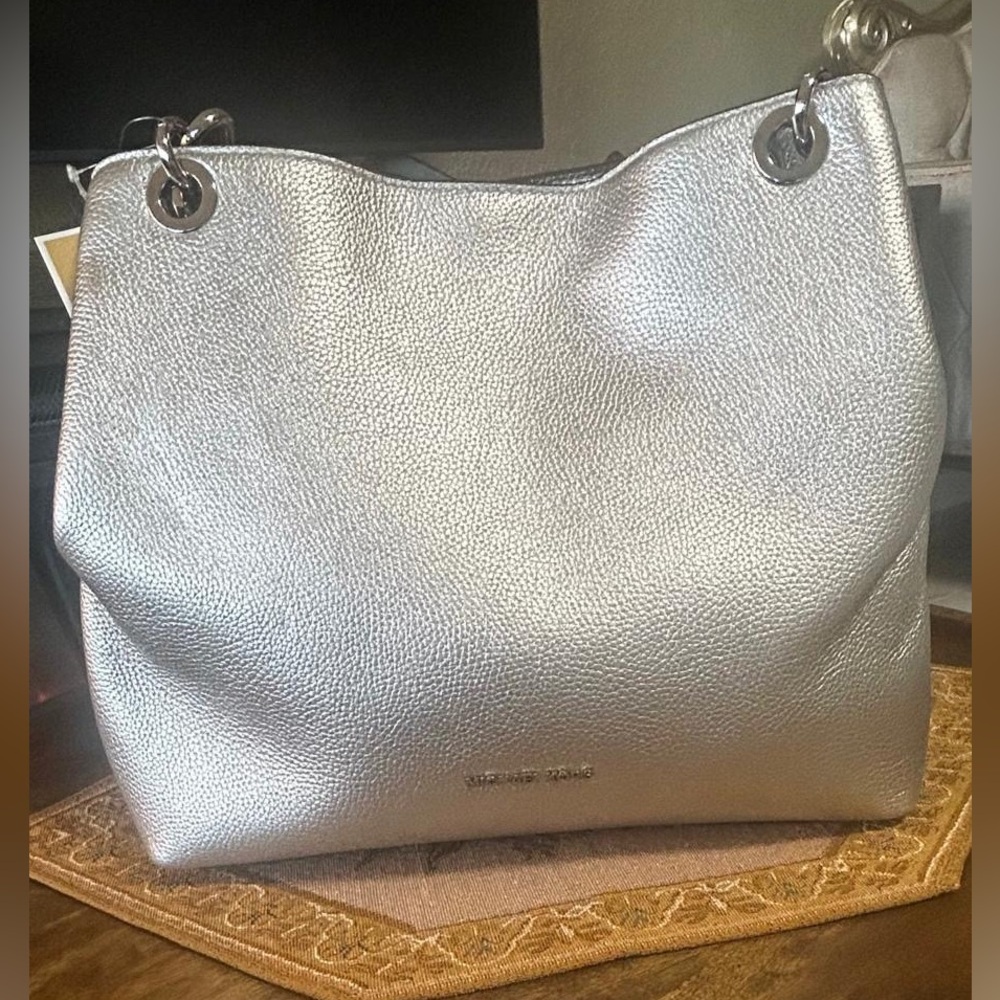 Michael Kors Metallic Silver Shoulder Bag